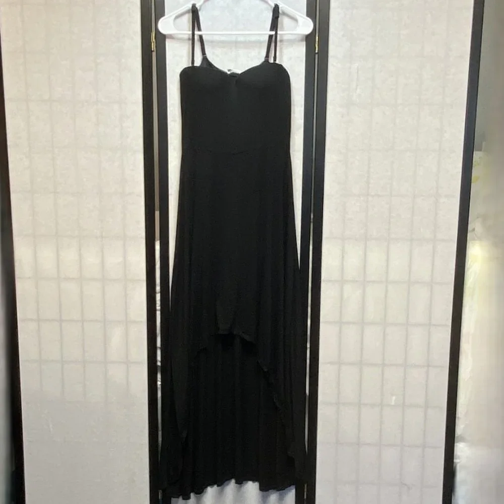 calvin klein black high low dress Donna Karan Women's Sleeveless A Line Dress - Black